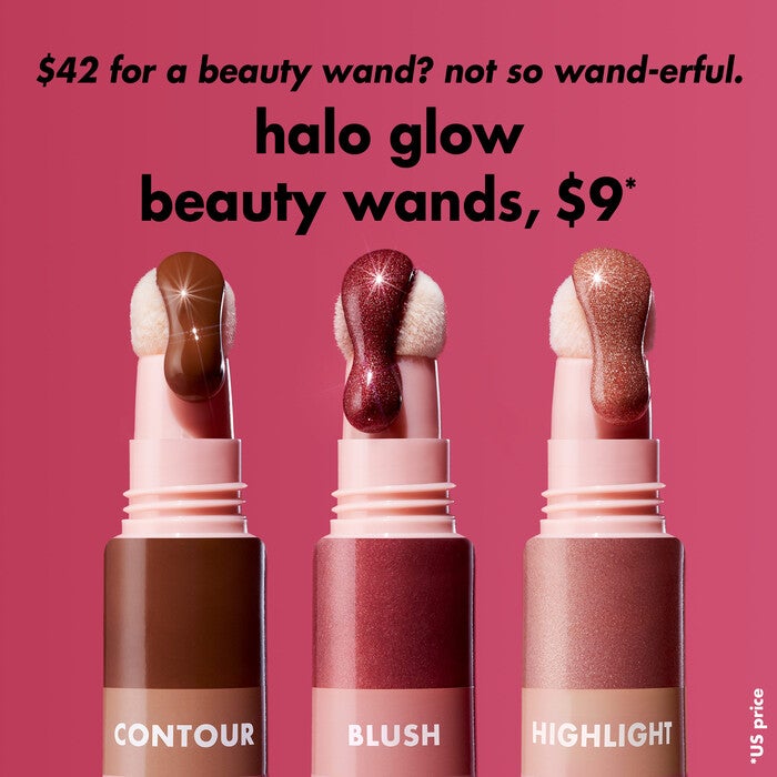 Halo Glow Highlight Beauty Wand, Holographic Honey - Yellow to Orange Shift
